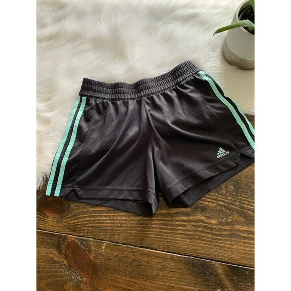 mint green adidas shorts